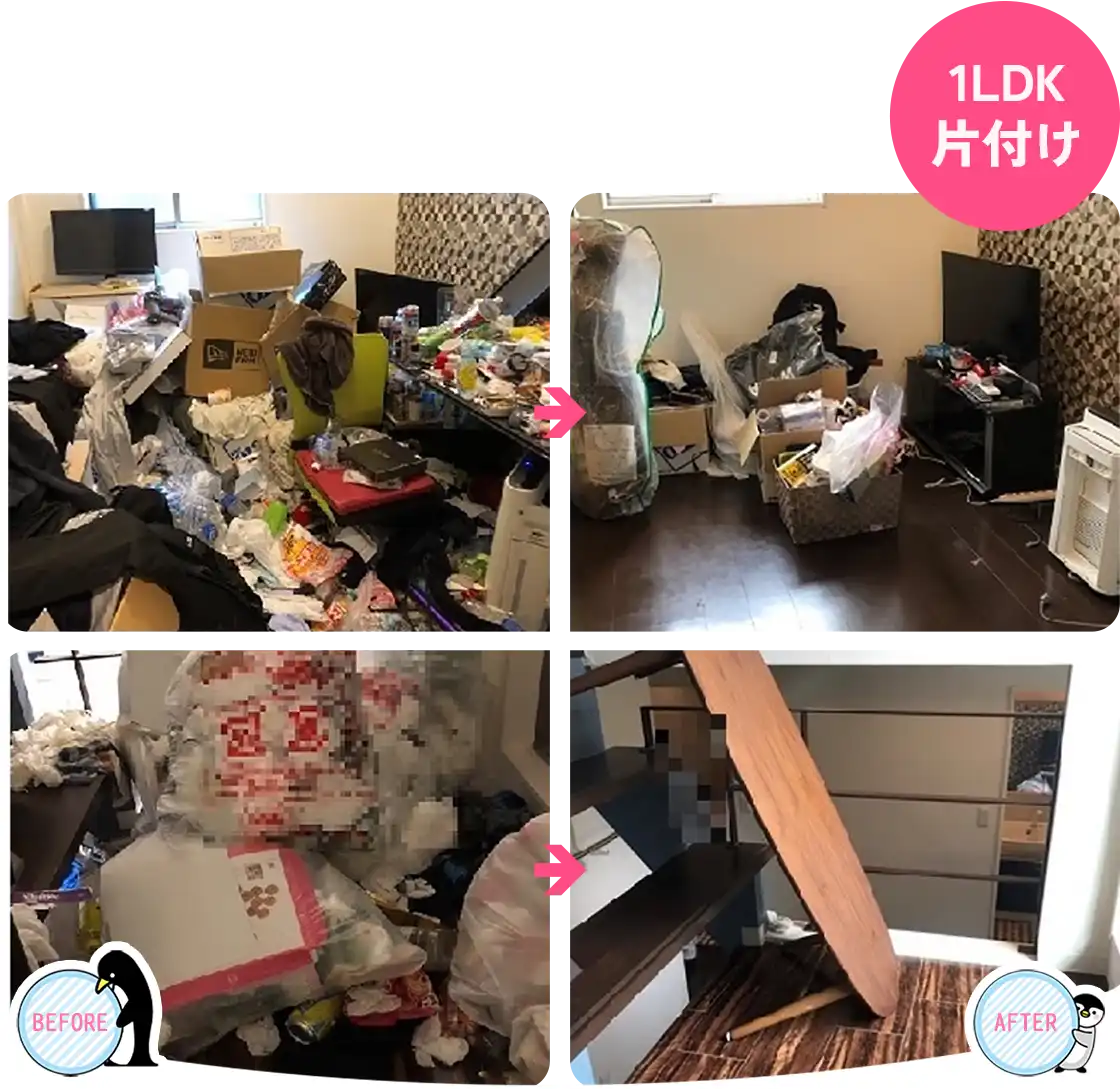 愛知県名古屋市の1LDKゴミ屋敷の片付け事例